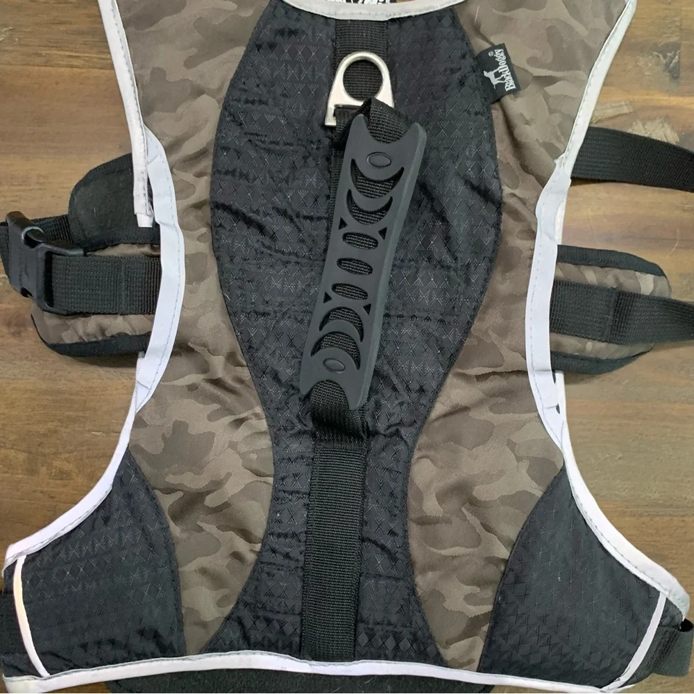 Camouflage padded dog harness size XL with lifting handle & adjustable straps